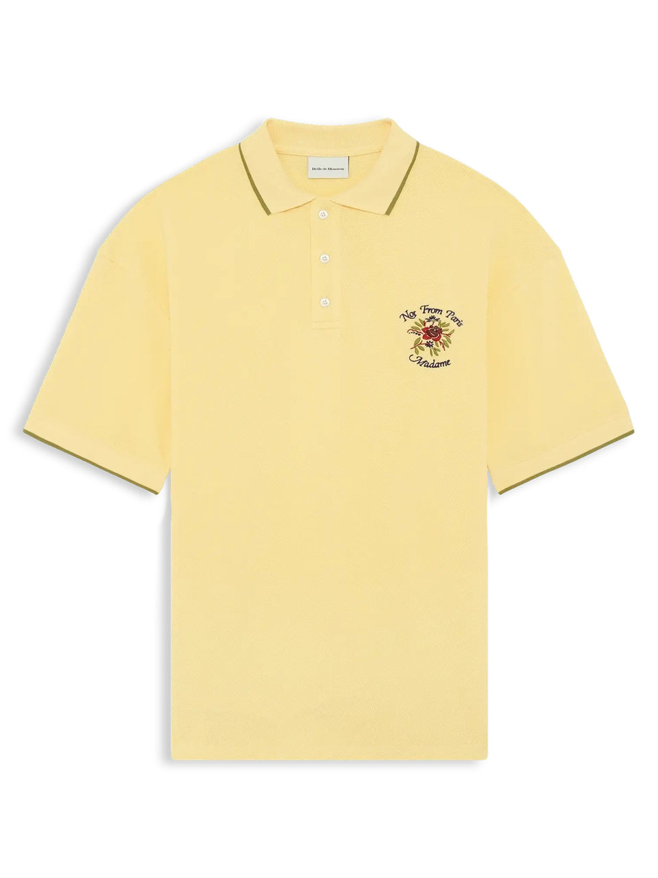 Polo Piqué Slogan Rose