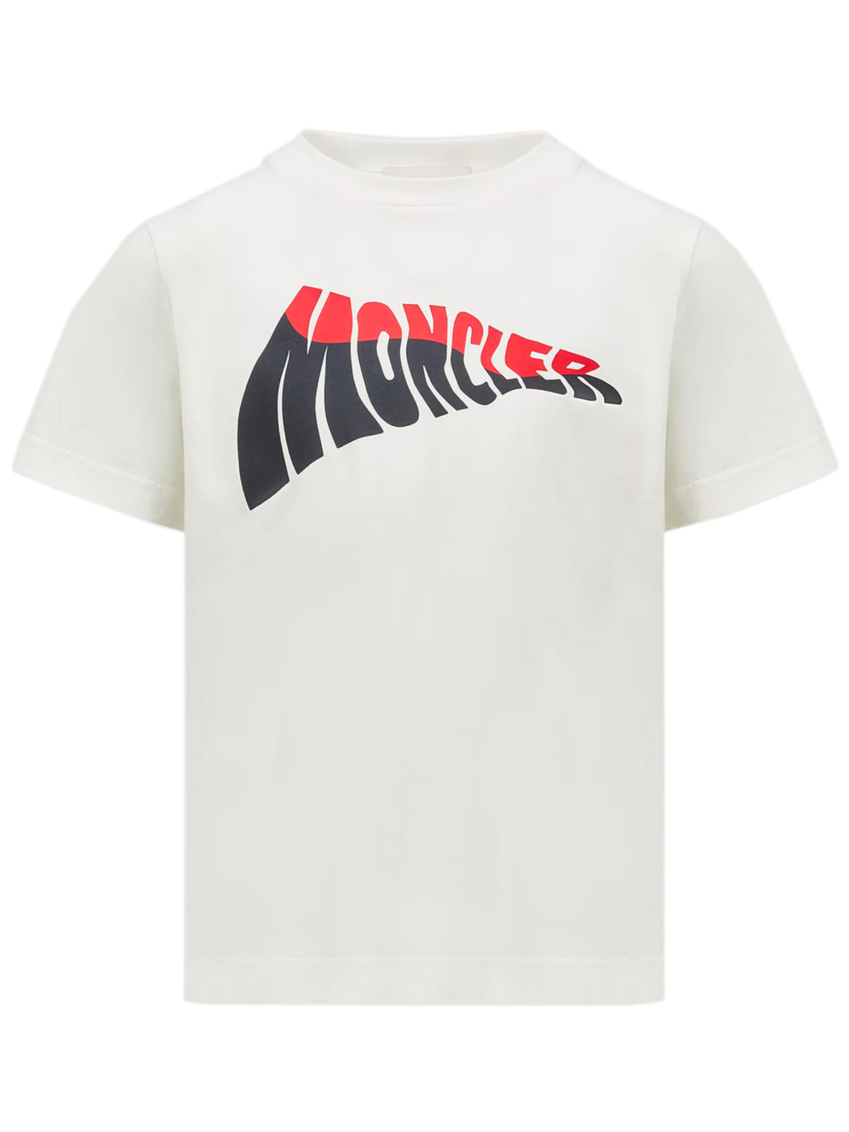 T-shirt in cotone con logo onda