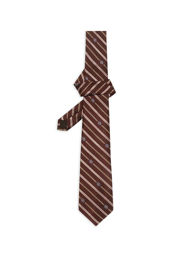 Cravate Rayée Monogramme