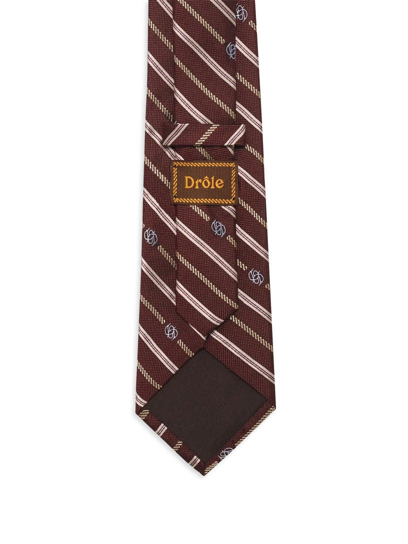 Cravate Rayée Monogramme