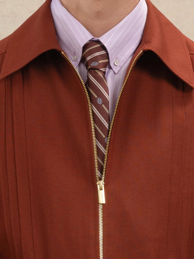 Cravate Rayée Monogramme