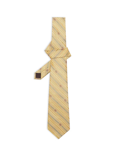 Cravate Rayée Monogramme
