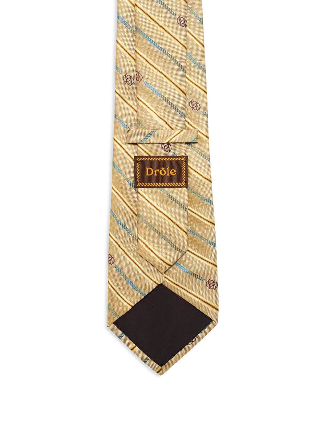 Cravate Rayée Monogramme