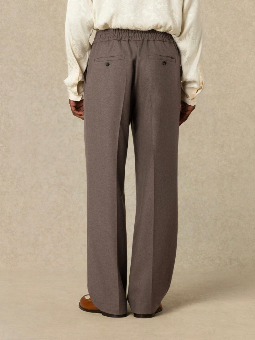 Pantaloni di flanella con elastico in vita