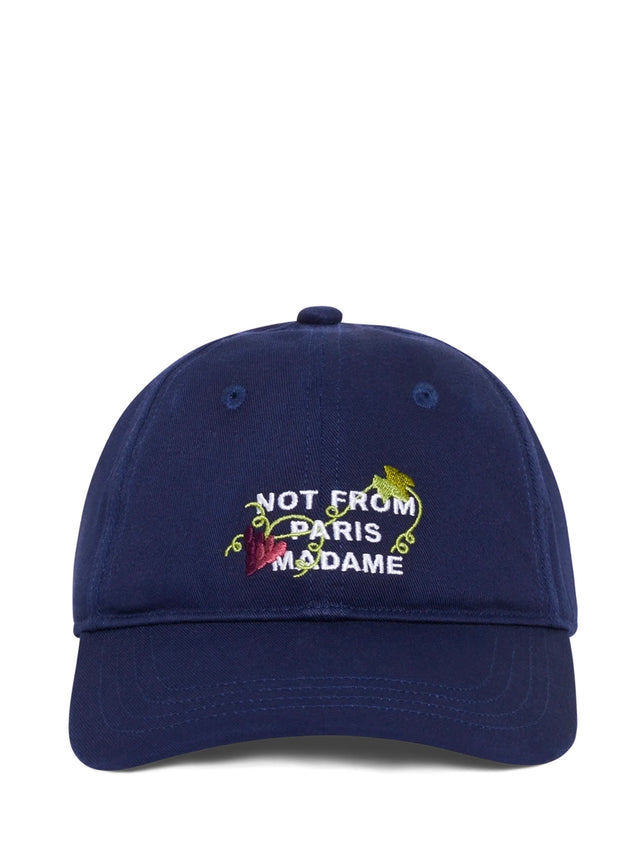 Vine Embroidered Slogan Cap