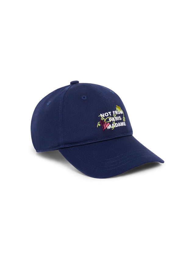 Vine Embroidered Slogan Cap