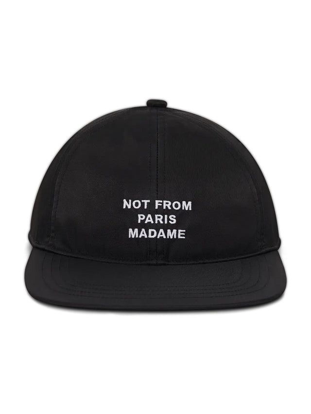 Cappellino con visiera piatta e slogan
