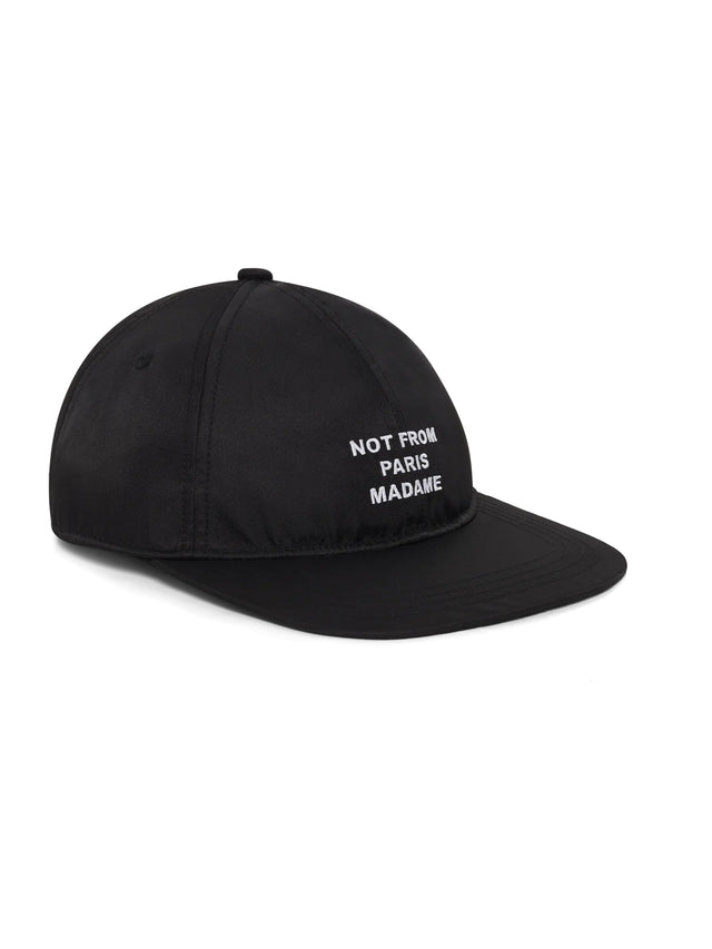 Cappellino con visiera piatta e slogan