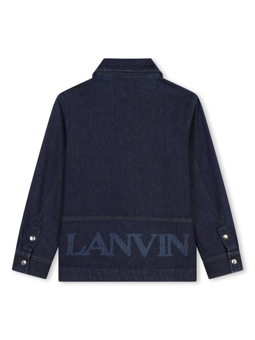 Denim shirt with logo