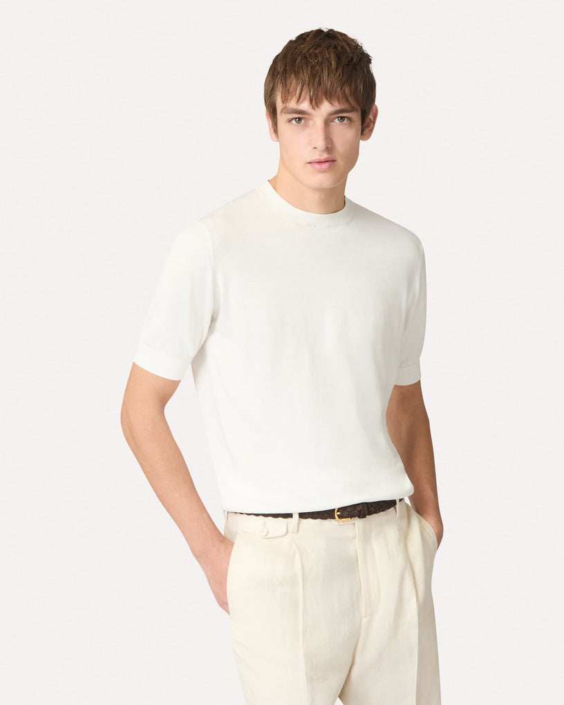 Fine-knit T-shirt
