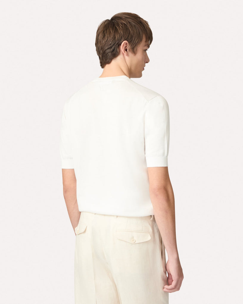 Fine-knit T-shirt