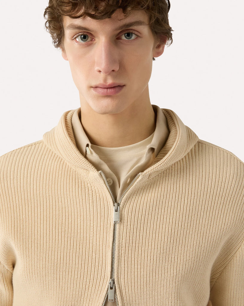 Knitted hoodie