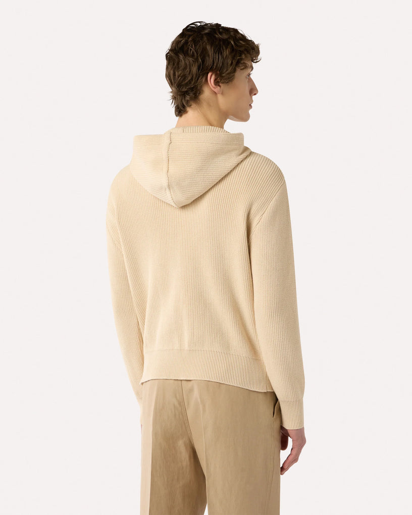 Knitted hoodie