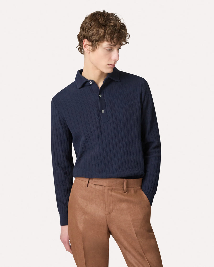 Long sleeve polo shirt