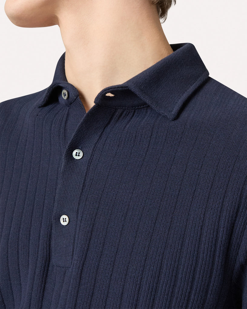 Long sleeve polo shirt