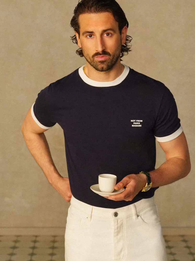 Contrasted Slogan T-shirt