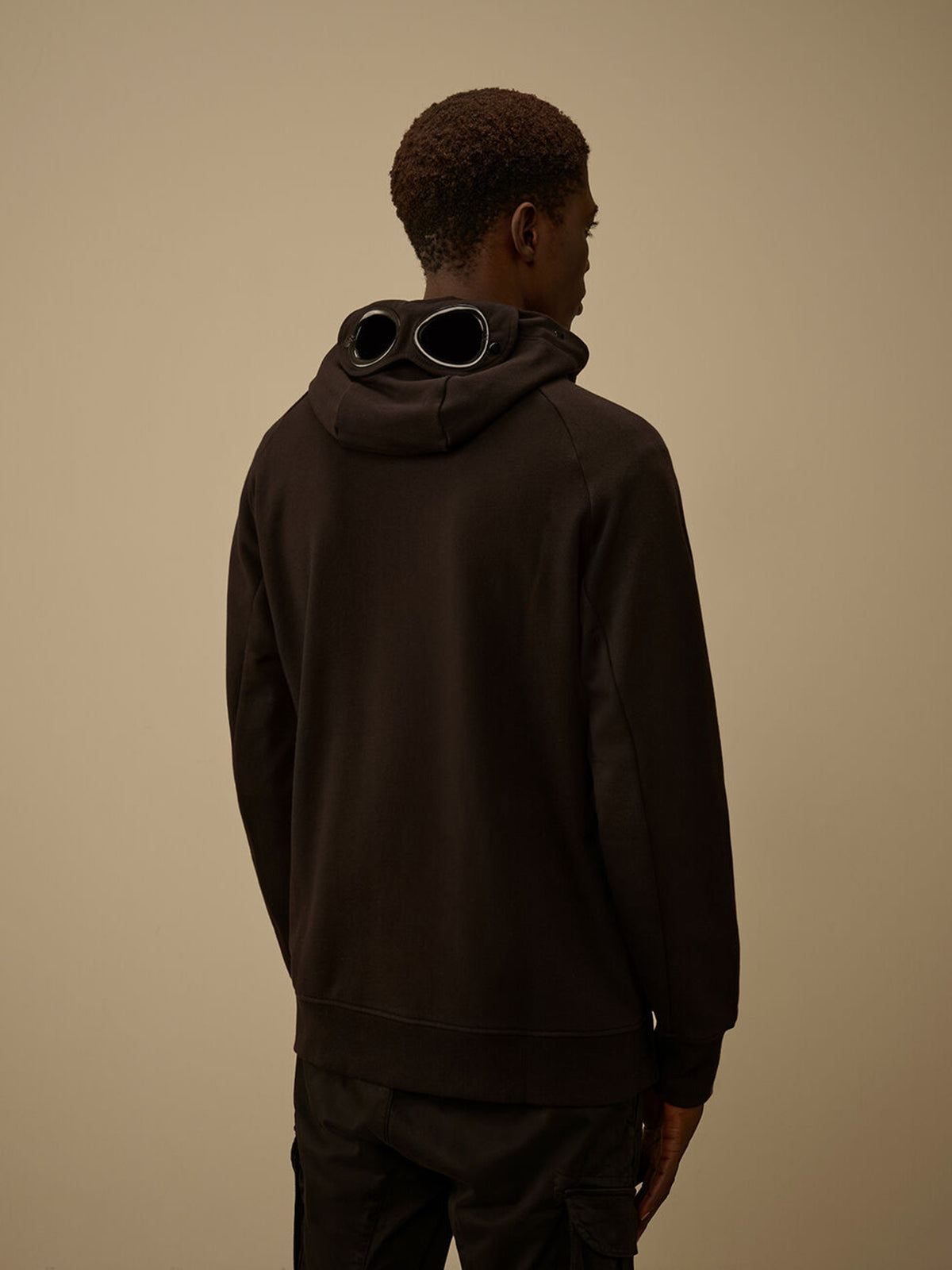 Diagonal Raised Fleece Goggle Sweatshirt
