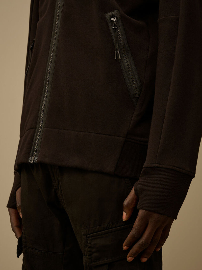Diagonal Raised Fleece Goggle Sweatshirt