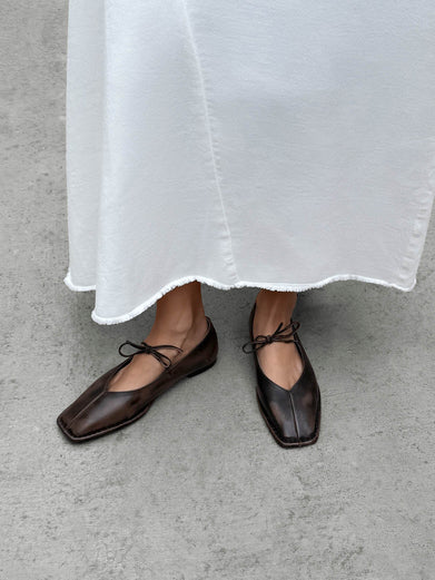 Sway Ballerine in Pelle Effetto Vintage