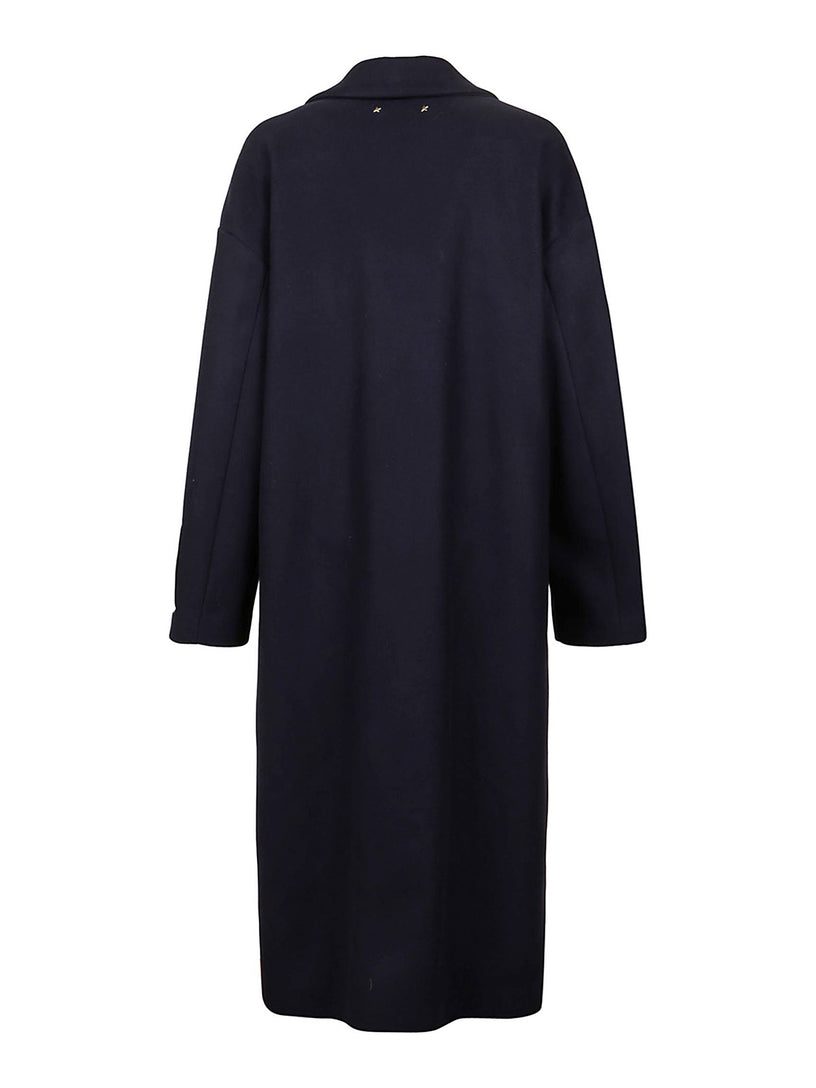 Single-breasted cocoon coat