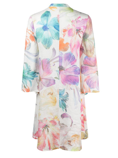 Floral-print kaftan dress
