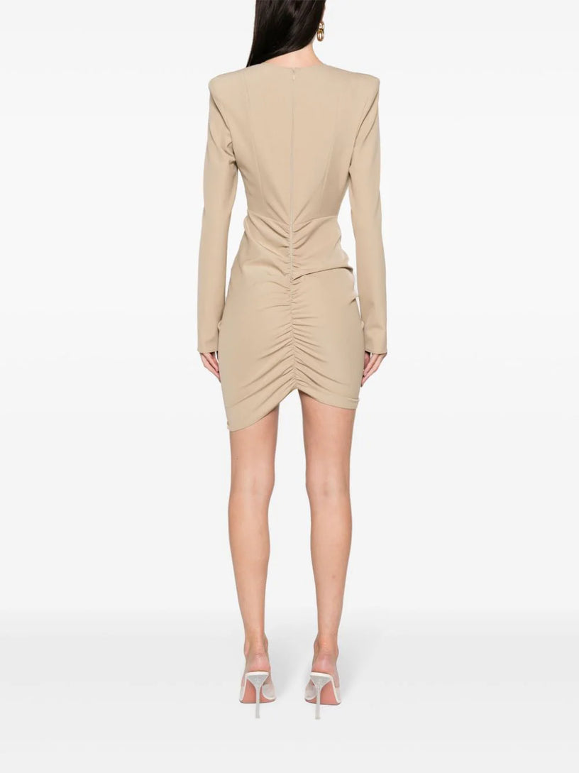 Mini dress with draping