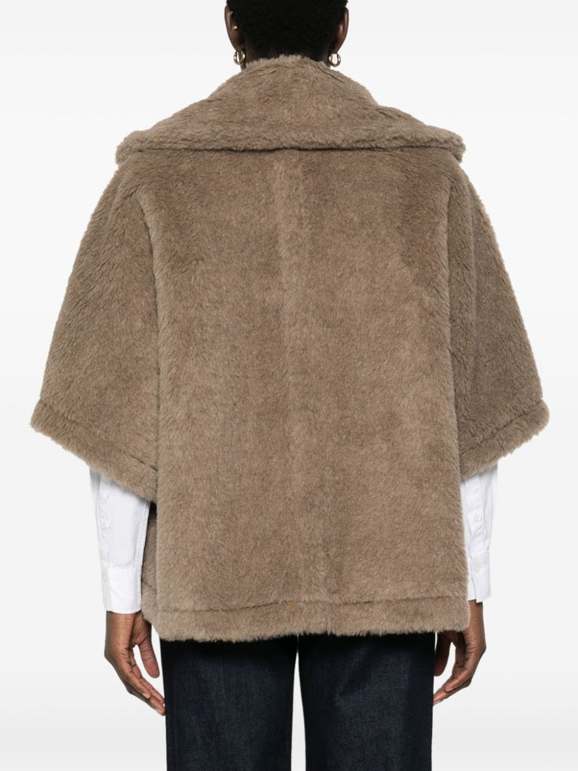 Short Aleggio cape in Teddy fabric