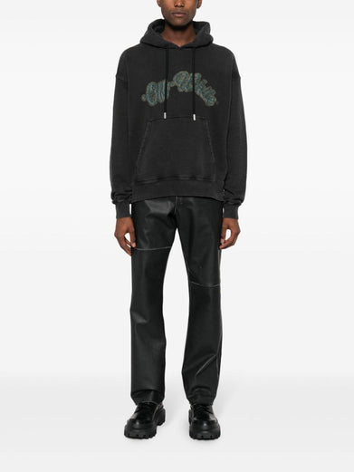 Skate sweatshirt with hood and Bacchus graphics
