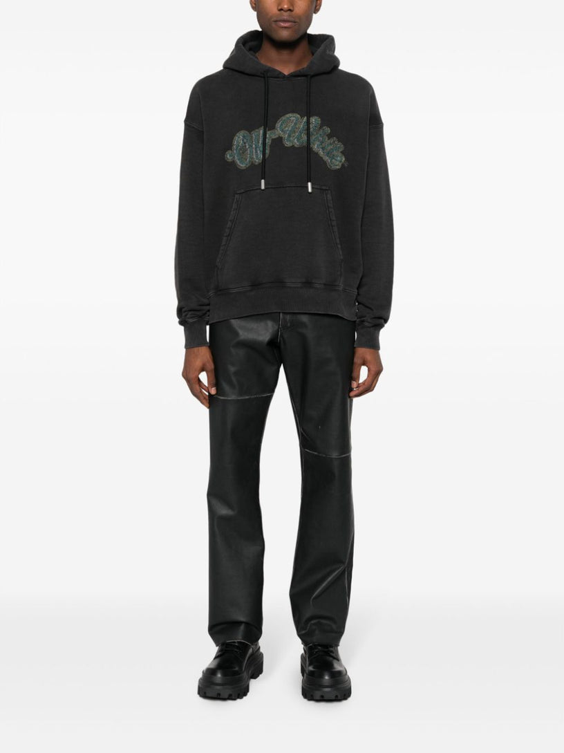 Skate sweatshirt with hood and Bacchus graphics