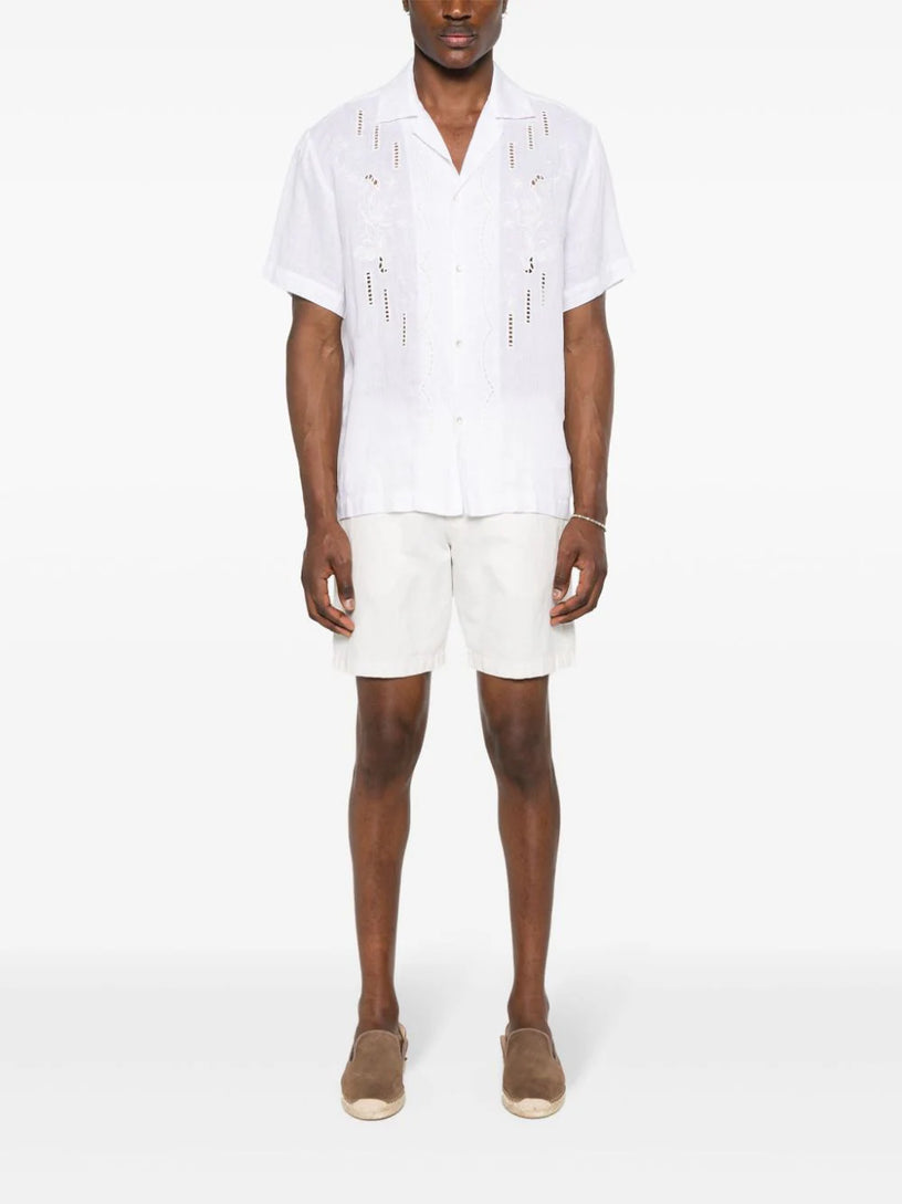 Embroidered linen shirt