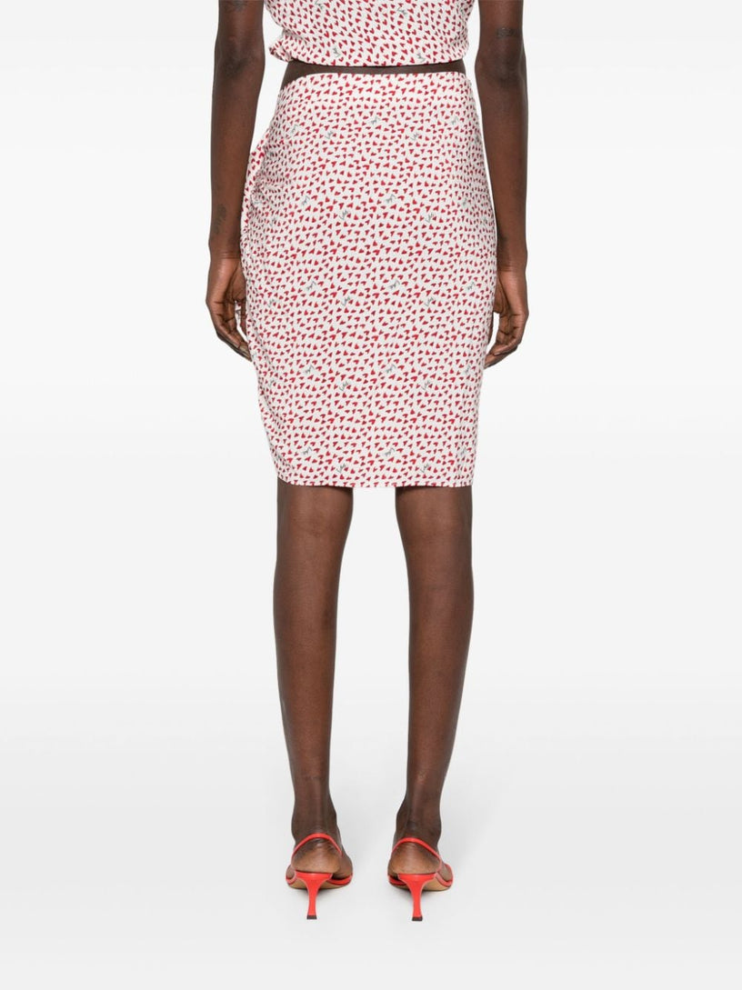 Printed Mini Ruffle Skirt