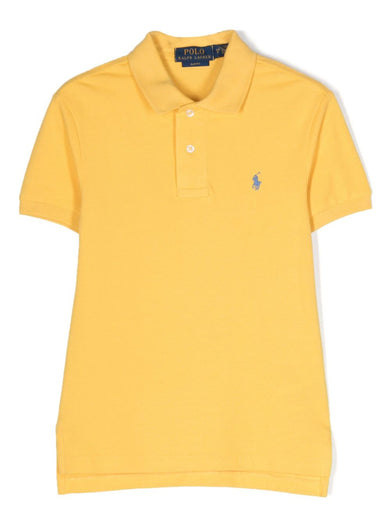 Slim Fit Cotton Mesh Polo Shirt