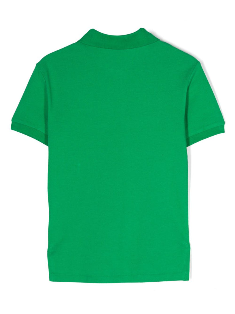 Slim Fit Cotton Mesh Polo Shirt