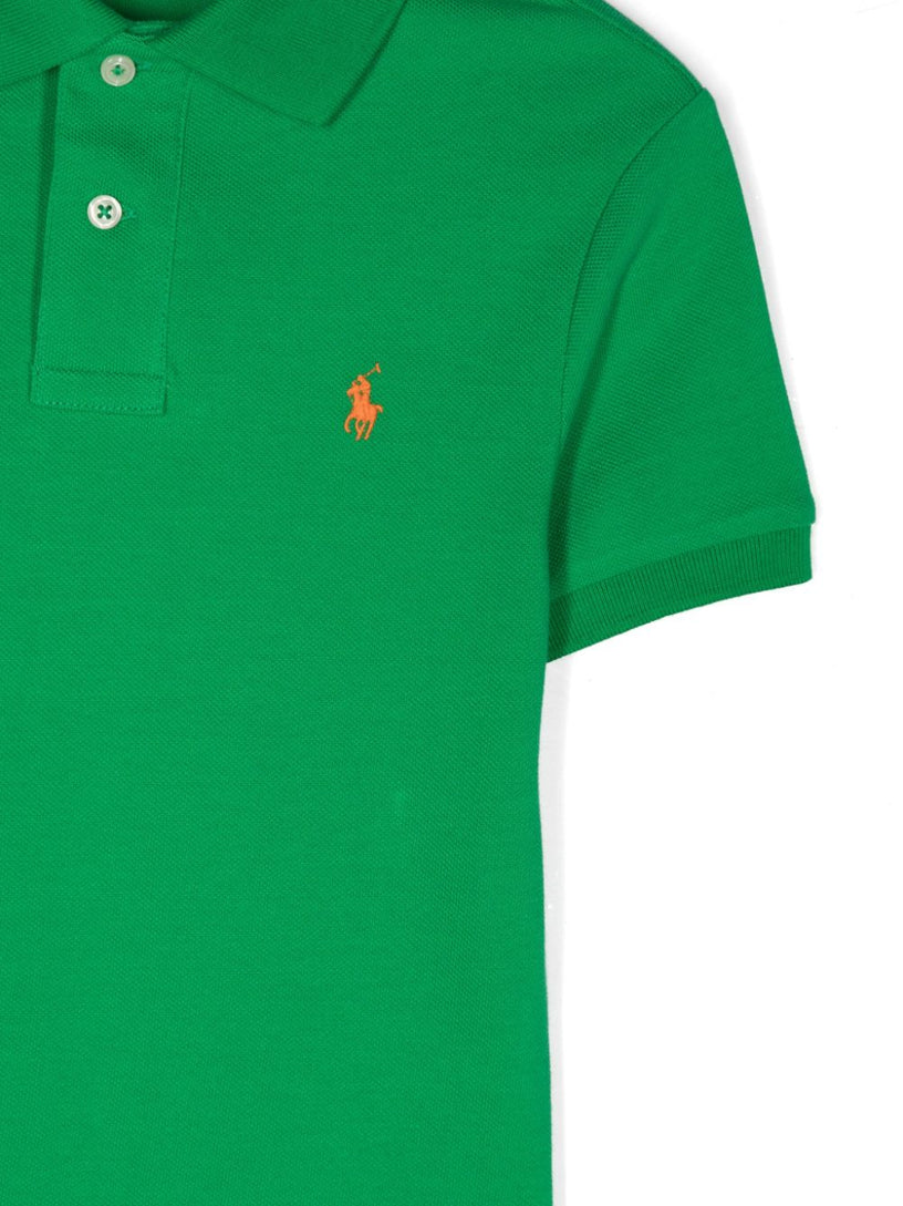 Slim Fit Cotton Mesh Polo Shirt