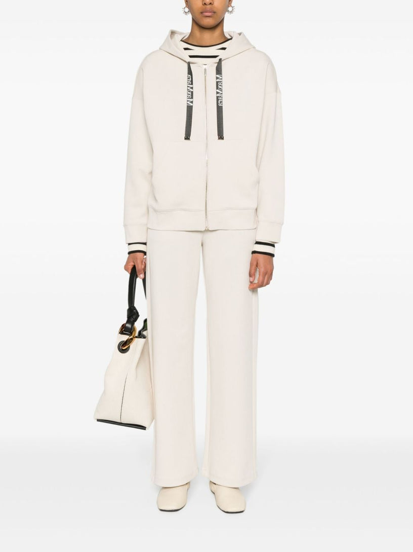 Fleece trousers with drawstring