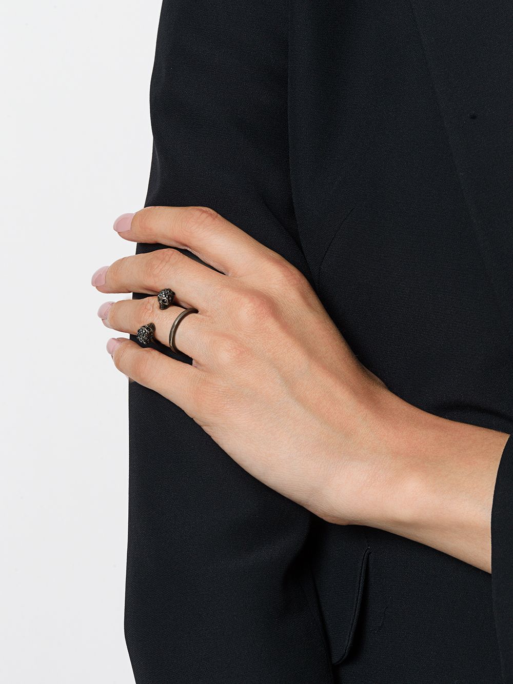 Twin Skull Double Ring