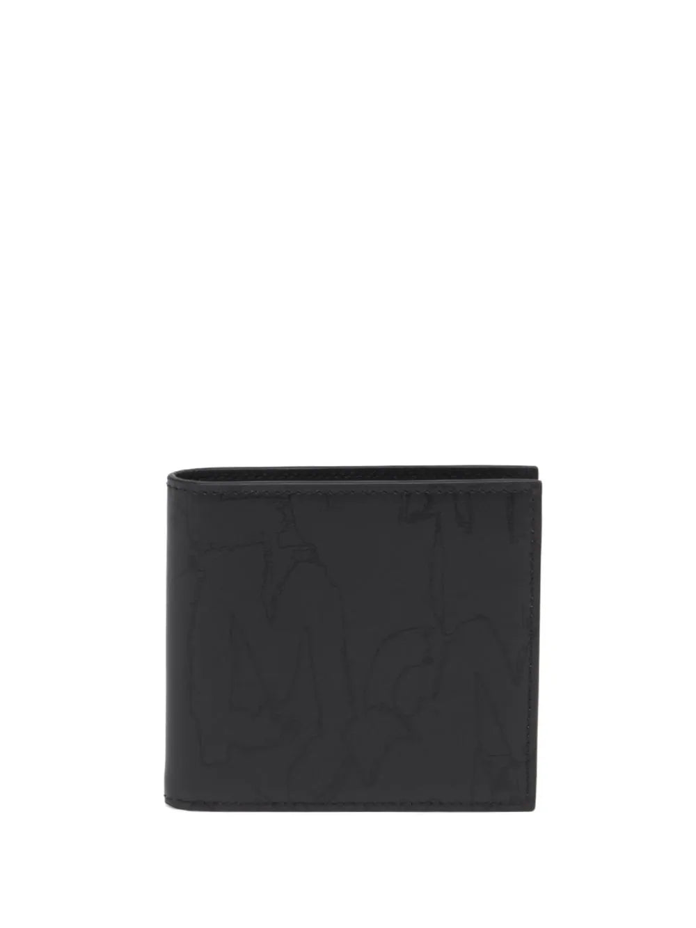 McQueen Graffiti bifold wallet in black