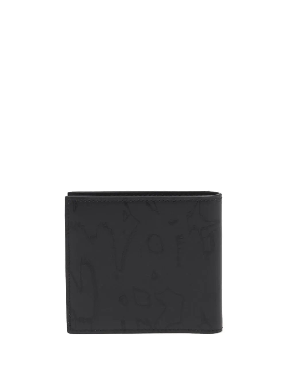 McQueen Graffiti bifold wallet in black