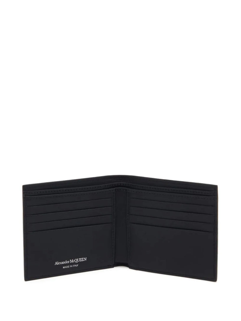 McQueen Graffiti bifold wallet in black