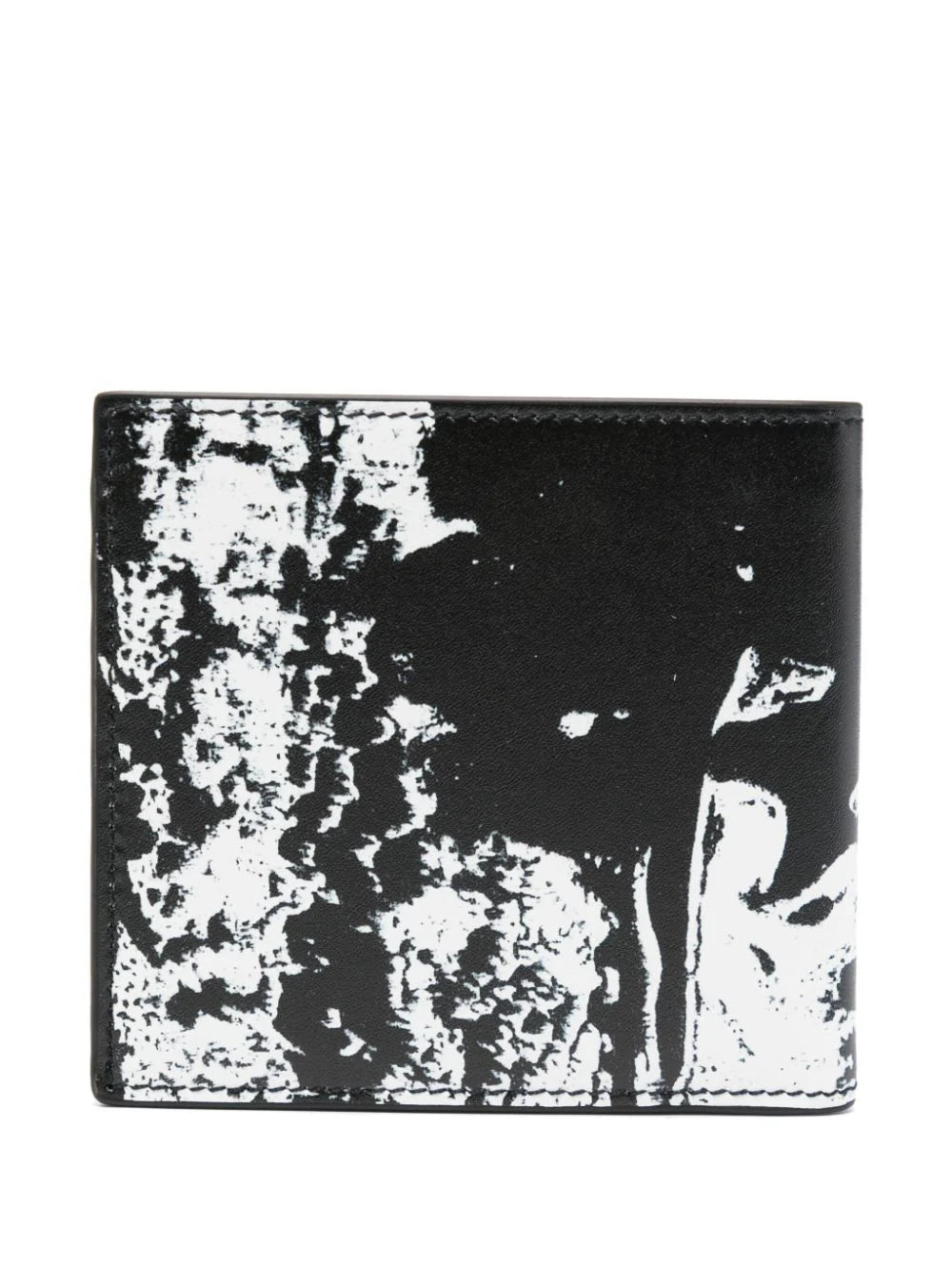 McQueen Graffiti wallet in black and white