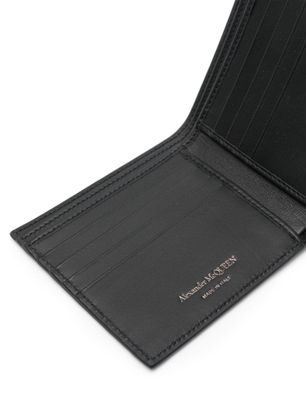 McQueen Graffiti wallet in black and white