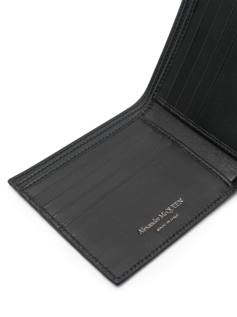 McQueen Graffiti wallet in black and white