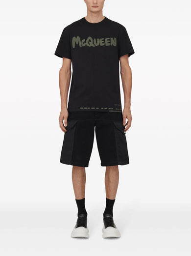 McQueen Graffiti T-shirt in Black