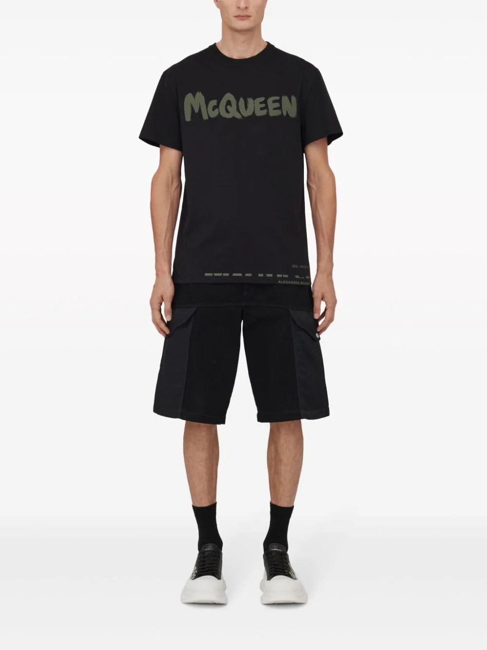 McQueen Graffiti T-shirt in Black