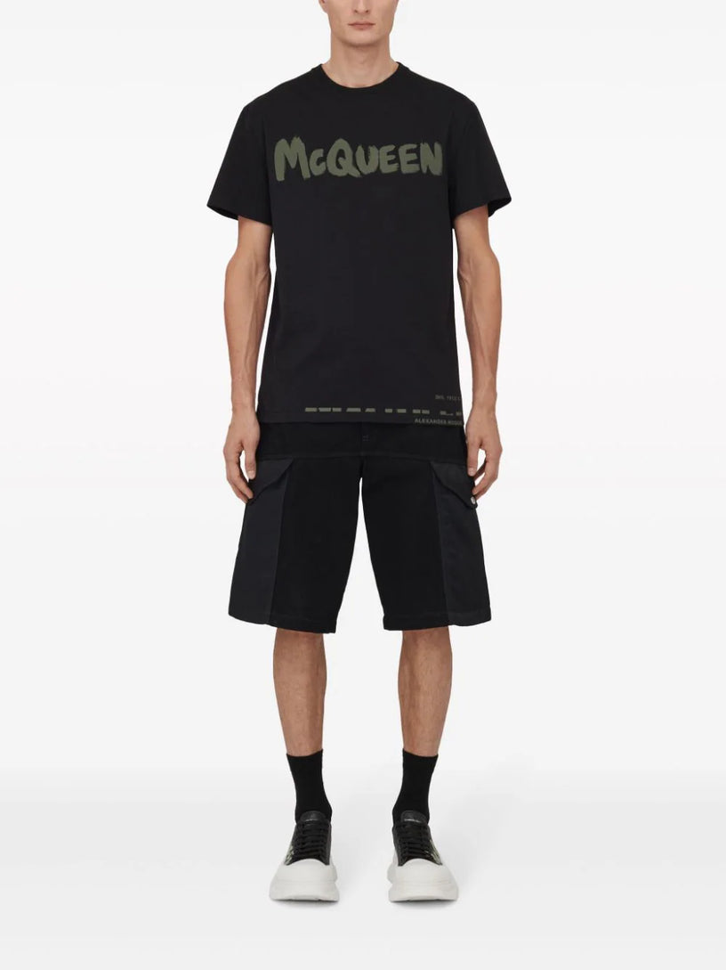 McQueen Graffiti T-shirt in Black