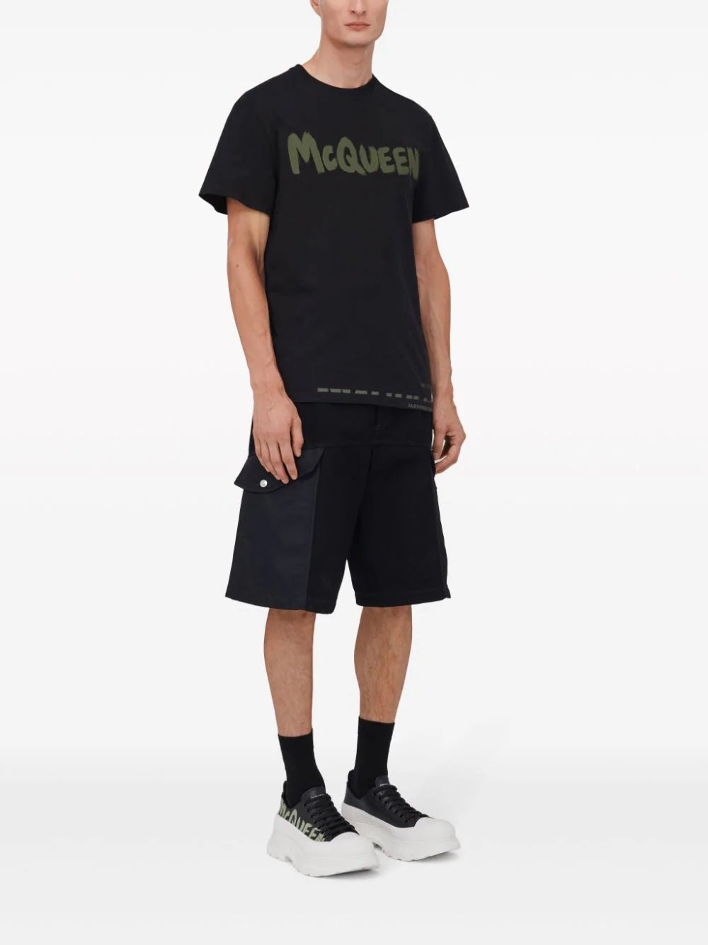 McQueen Graffiti T-shirt in Black