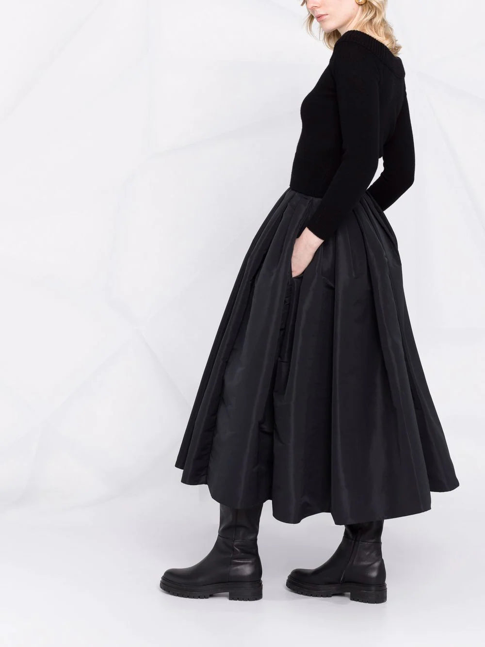 Gathered Midi Skirt