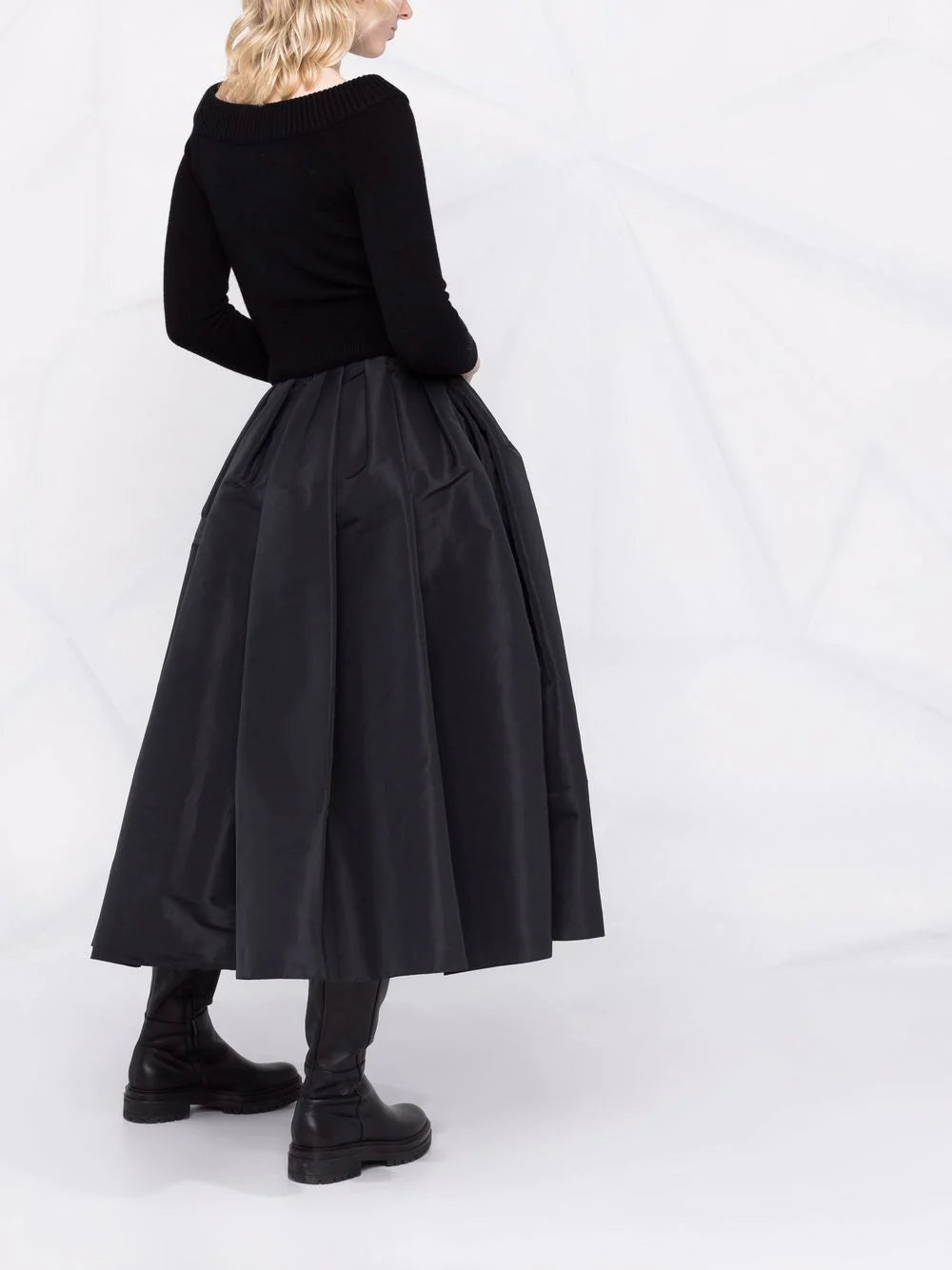 Gathered Midi Skirt