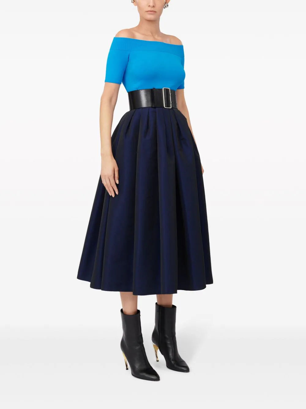 Gathered Midi Skirt