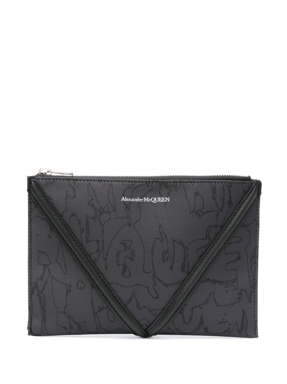 Graffiti harness zip pouch in black